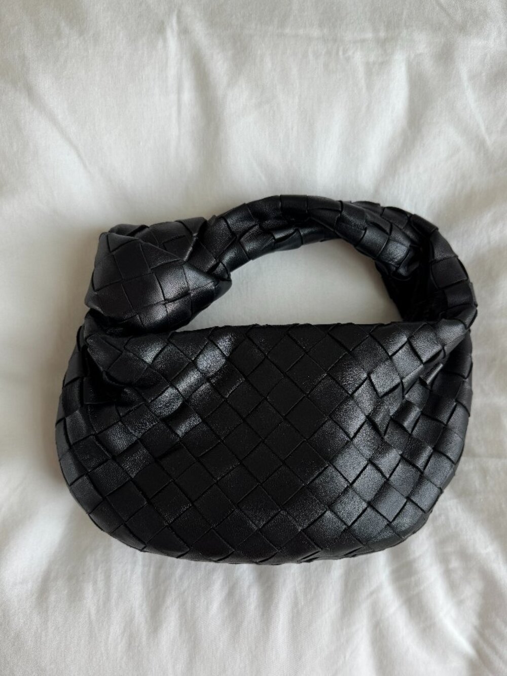 Bottega Veneta Mini Jodie Black Hobo Leather Bag